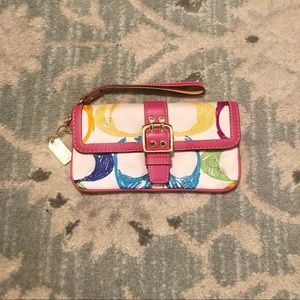 Coach colorful wristlet